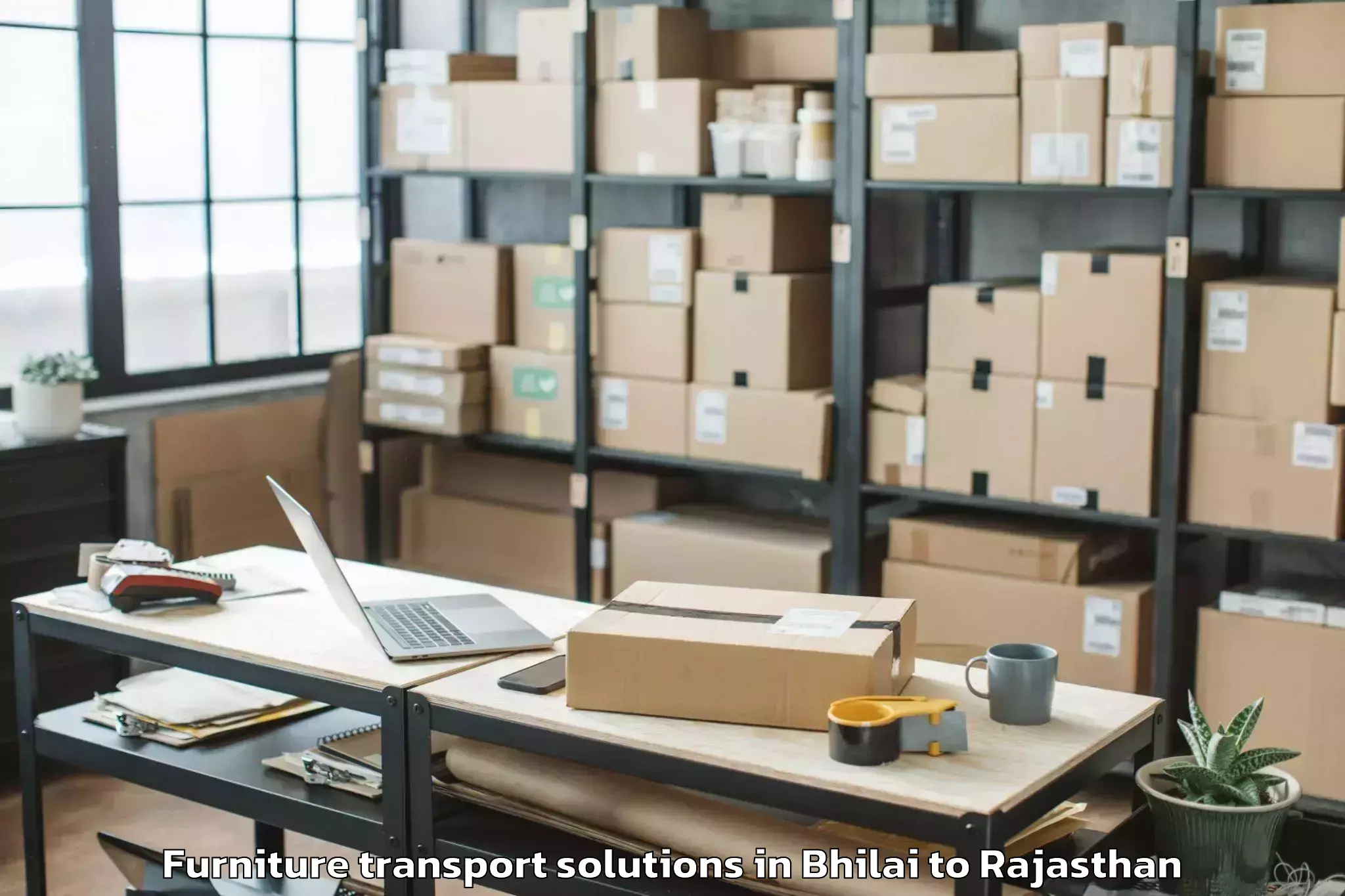 Hassle-Free Bhilai to Udaipurwati Furniture Transport Solutions